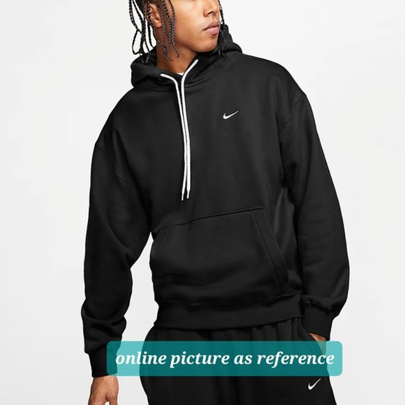Nike Solo Swoosh Men's Fleece Hoodie, size M, Black - Picture 9 of 9